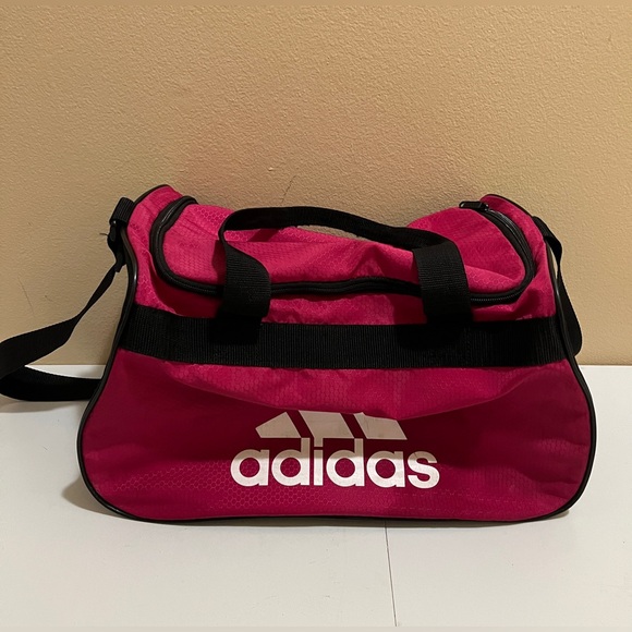 adidas Handbags - Adidas Diablo Duffel Bag Pink Black Logo Gym Workout Tote Sport Duffle Weekender